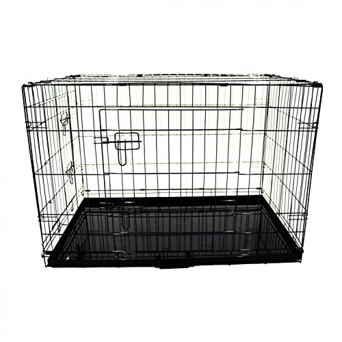 Oypla 36" Folding Metal Dog Cage Puppy Transport Crate Pet Carrier - Image 7