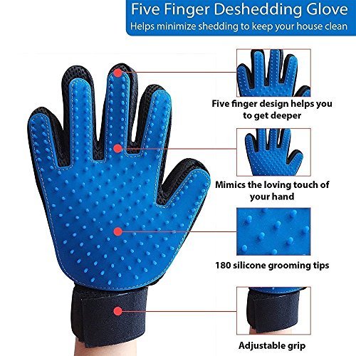 PROREZULT Pet Grooming Glove Hair Removal RIGHT AND LEFT HAND 2 GLOVES FOR DOG OR CAT - RIGHT & LEFT HAND SUPPLIED - Image 4