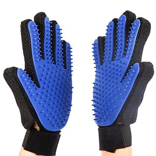 PROREZULT Pet Grooming Glove Hair Removal RIGHT AND LEFT HAND 2 GLOVES FOR DOG OR CAT - RIGHT & LEFT HAND SUPPLIED - Image 2