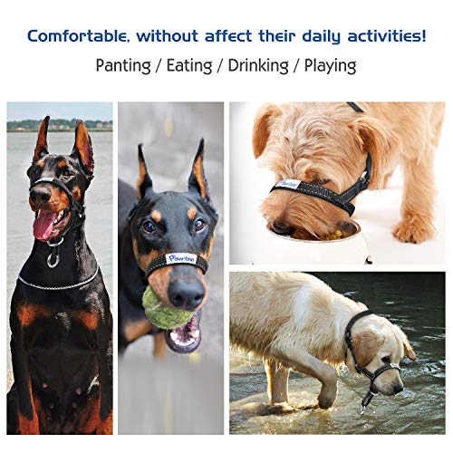 Pawaboo Dog Mouth Muzzle, Pet Dog Nylon Reflective Adjustable Loop Bite Bark Control Easy Fit Dog Mouth Muzzle. - Image 7