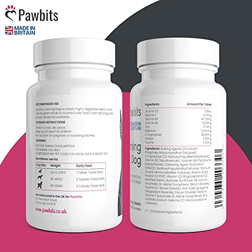 Pawbits Calming Tablets Supplement for Anxious & Hyperactive Dogs Calms Relaxes & Non-Sedative Dog Calming Tablets Fireworks, Behavioural Issues, Travel & Vet Visits Natural Calm Aid - Image 6