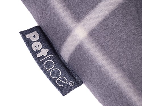 Petface Window Pane Check Pillow Mattress for Dog, Large, Grey - Image 5