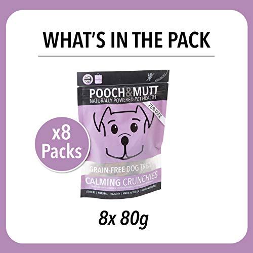 Pooch & Mutt, Calming Dog Treats (Grain free, Natural with 75% Duck), Calming Crunchies 8x80g - Image 3