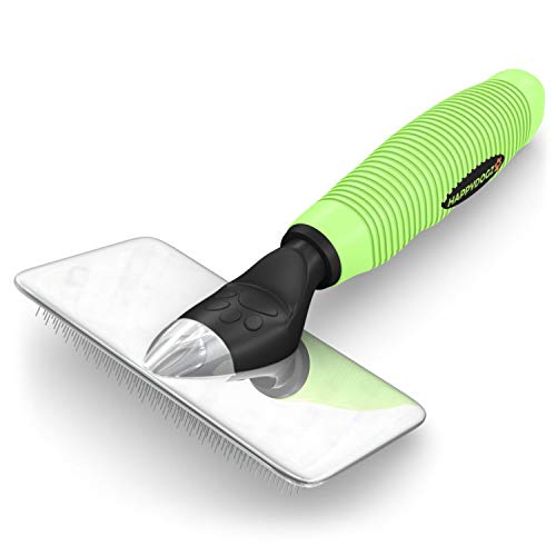 Slicker Dog Brush for Shedding Short Hair & Long Hair - Cat Brush & Dog Grooming Supplies, Deshedding for Single or Double Coated Dogs & Cats - Undercoat Rake for Your Pet - Image 6