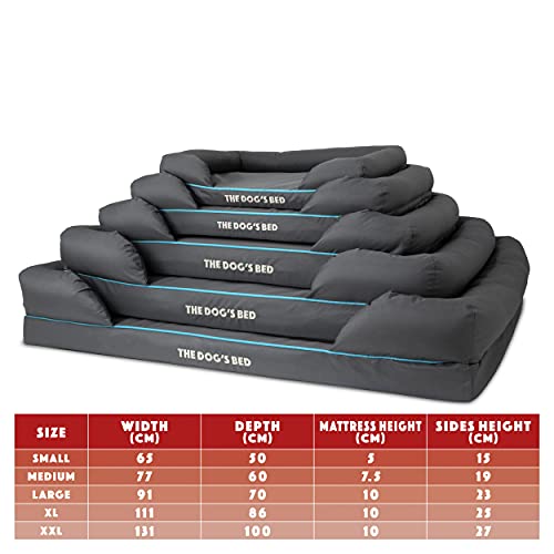 The Dog’s Bed, Premium Orthopaedic Memory Foam Waterproof Dog Bed, Large Grey with Blue Trim, Eases Pet Arthritis & Hip Dysplasia Pain, Therapeutic & Supportive, Washable Quality Oxford Fabric Cover - Image 5