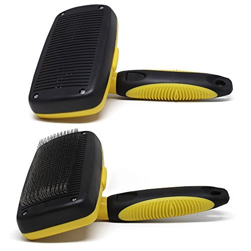 Thunderpaws Self Cleaning Pet Slicker Brush - Gently Remove Knots, Tangles and Loose Undercoat From Dogs and Cats - Easy To Use With Ergonomic Design - Image 3