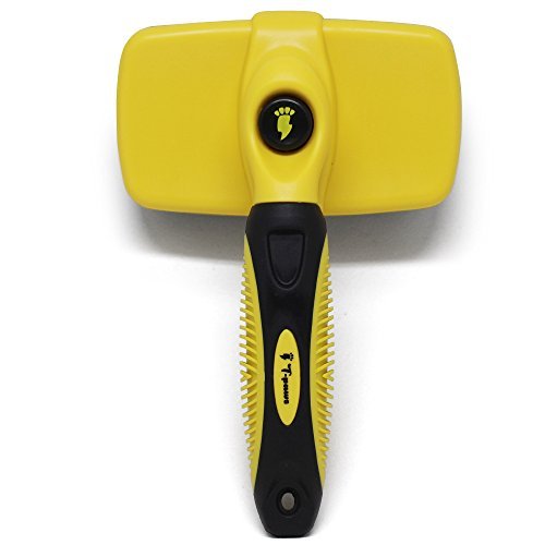 Thunderpaws Self Cleaning Pet Slicker Brush - Gently Remove Knots, Tangles and Loose Undercoat From Dogs and Cats - Easy To Use With Ergonomic Design - Image 5