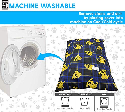 Trading Innovation Dog Bed Supplies Removable Zip Cover with Inner Cushion | Soft & Cosy Cushion | Cute Design | Easy to Clean & Machine Washable Pet Bed Pillow - Image 6