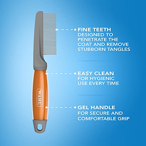 Wahl Grooming Comb with Soft Grip Gel Handle, Grooming Comb, Durable Stainless-Steel Teeth, Gel Handle, Pet Combs, Dematting Cats and Dogs Fur, Removes Knots and Tangles - Image 3