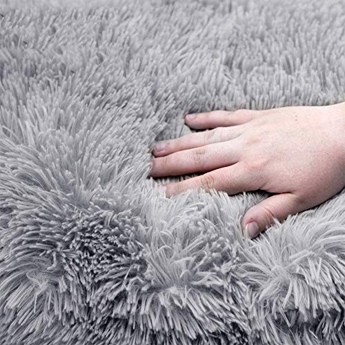 Warm Fluffy Extra Large Dog Beds, Washable Round Calming Fur Donut Cuddler Pet Bed for Large Extra Large Dog (XL-100cm,Light grey) - Image 5