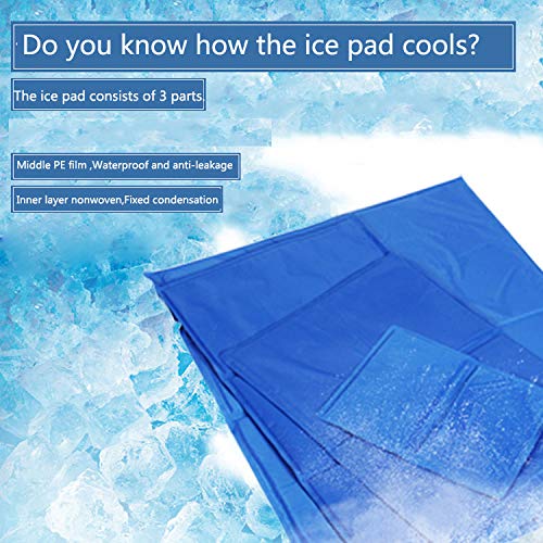 WeFine Dog Cooling Mat 90 * 50cm, Large Pet Cool Mat Dog Cooling Pad with Self Cooling Gel, Non-Toxic Activated Gel Cooling Pad Pet Ice Mat, Great for Dogs Cats to Stay Cool This Summer - Image 3