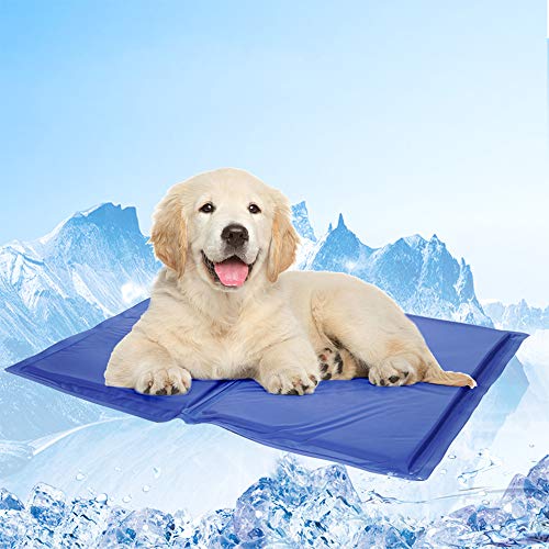 WeFine Dog Cooling Mat 90 * 50cm, Large Pet Cool Mat Dog Cooling Pad with Self Cooling Gel, Non-Toxic Activated Gel Cooling Pad Pet Ice Mat, Great for Dogs Cats to Stay Cool This Summer - Image 6