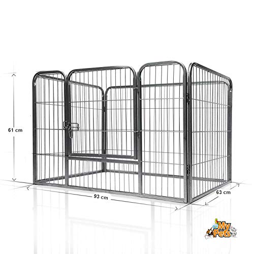 X-Treme Puppy Run Enclosure with Bottom Tray, Powder-Coated Grid Bars - Image 3