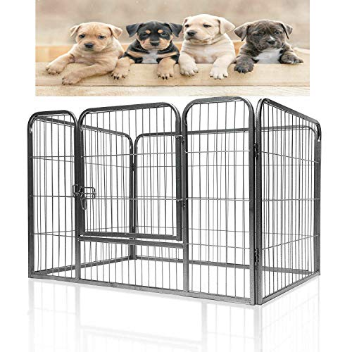 X-Treme Puppy Run Enclosure with Bottom Tray, Powder-Coated Grid Bars - Image 4