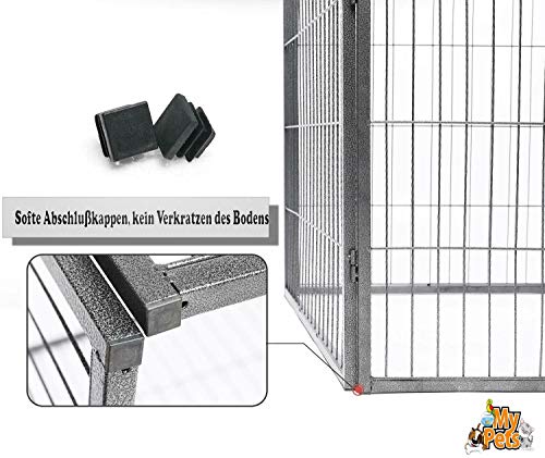 X-Treme Puppy Run Enclosure with Bottom Tray, Powder-Coated Grid Bars - Image 7