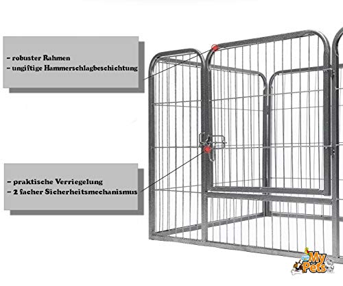 X-Treme Puppy Run Enclosure with Bottom Tray, Powder-Coated Grid Bars - Image 8
