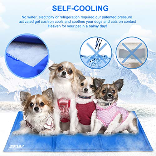 Zellar Pet Cooling Mat, Pet Dog Cat Cool Mat Self Cooling - Image 4