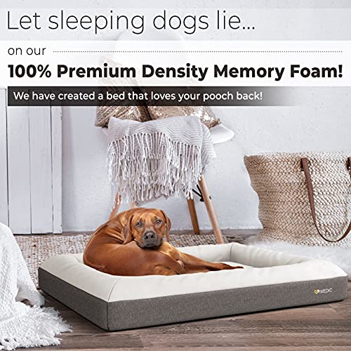 iMedic Premium Memory Foam Large Dog Bed for 27-42kgs Dogs - 114x90cm Large Waterproof Dog Bed - Orthopedic Dog Beds Large Size - Dog Beds Large Washable - Beds, Bedding & Furniture for Dogs - Image 4