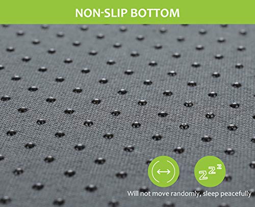 pecute Orthopedic Sofa Bed (XL 101 * 66 * 20 cm), Egg Crate Memory Foam Pet Couch Beds with 3 Sides Bolster for Good Support, Removable Washable Cover, Non Slip Base, Ideal for Medium Large Dogs - Image 7