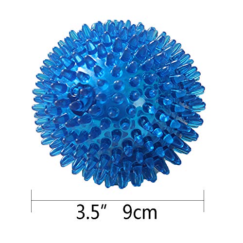 Beylos Durable Pet Puppy Dog Squeaky Chew Ball Toys, Bite Resistant Non-Toxic Soft Natural TPR Rubber, Dog Pet Chew Tooth Cleaning Ring Toy(9cm-2Pcs) - Image 7