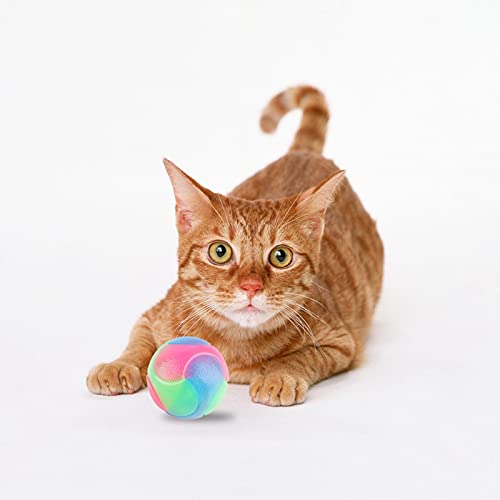 Brownrolly 3pcs Flashing Elastic Ball Glow in The Dark Interactive Pet Toys, Rubber Chew Glow Elastic Ball Toy for Puppy, Cats, Dogs - Image 7