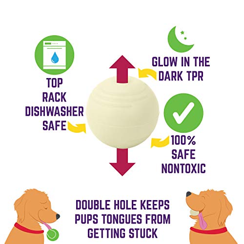 Chew King Ball, 2 Piece Glowing Fetch Ball, Dog Ball Toys, Fits Ball Launcher - Image 7