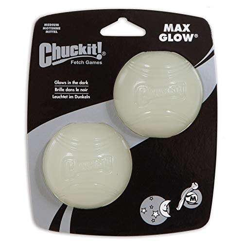 Chuckit! Max Glow Dog Ball Glow In The Dark Light Up Ball High Visibility Fetch Dog Toy, 2 Pack, Medium - Image 4