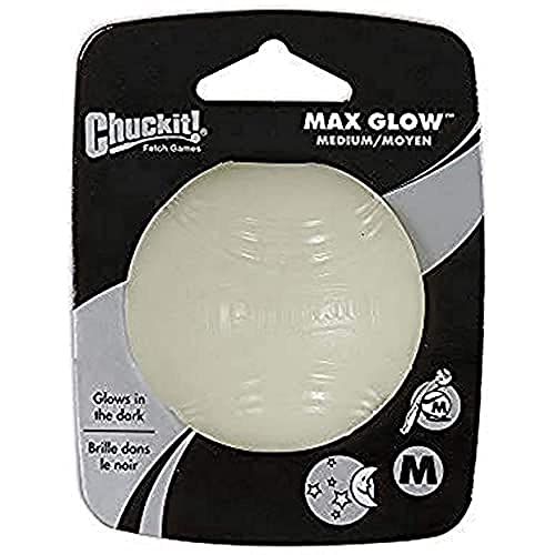 Chuckit! Max Glow Dog Ball Glow In The Dark Light Up Ball High Visibility Fetch Dog Toy, 1 Pack, Medium - Image 3