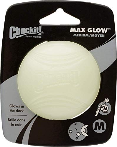 Chuckit! Max Glow Dog Ball Glow In The Dark Light Up Ball High Visibility Fetch Dog Toy, 1 Pack, Medium - Image 2