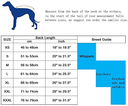 Ctomche Dog Winter Coat Reflective Waterproof, Dog Jacket with Warm Fleece Lining, Waterproof Dog Coat with Adjustable Bands For Greyhounds, Lurchers and Whippets Navy-L - Image 8