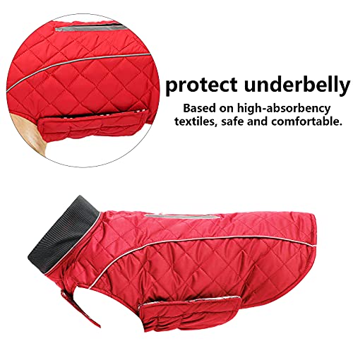 Ctomche Waterproof Windproof Reversible Dog Vest Winter Coat,Reflective Safey Dog Clthoes,Pet Sport Vest Outdoor Apparel for Small Medium & Large Dogs Red-L - Image 6