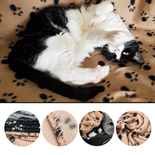 DIGIFLEX Large Pet Blankets x3 Dog Cat Soft Fleece 70cm X 100cm - Washable Soft Fleece Dog/Cat Throw Blanket - Paw Print Design – Bedding for a Puppy & Kitten - Image 6