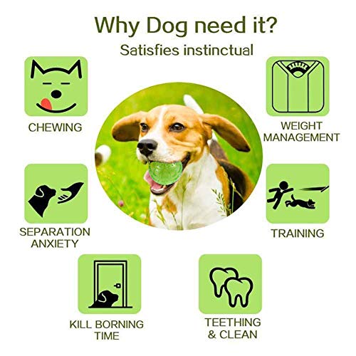 Dog Toy Ball,Dog Ball Durable Pet Chew/Squeaky Toy/Waterproof/ Bouncy/Rubber--Orange,Blue,Green(3 Pack) - Image 3