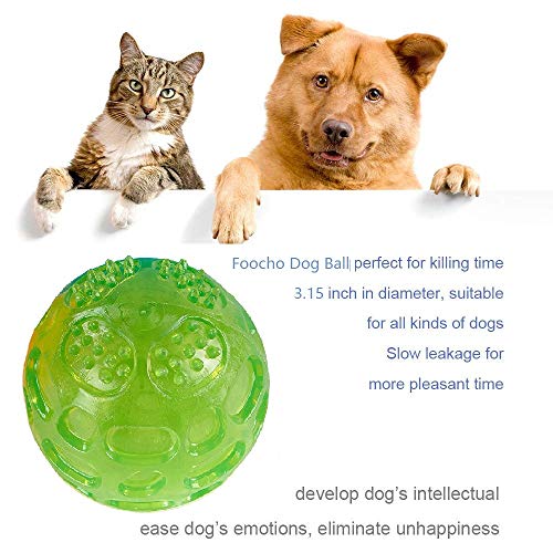 Dog Toy Ball,Dog Ball Durable Pet Chew/Squeaky Toy/Waterproof/ Bouncy/Rubber--Orange,Blue,Green(3 Pack) - Image 8