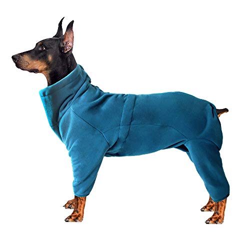 Dreamls Pet Clothes, Winter Dog Four-Legged Jumpsuit Coat Anti-Hair Windproof Dog Coat Cold Weather Dog Shirt for Small Medium Large Dogs (XS-Blue) - Image 3