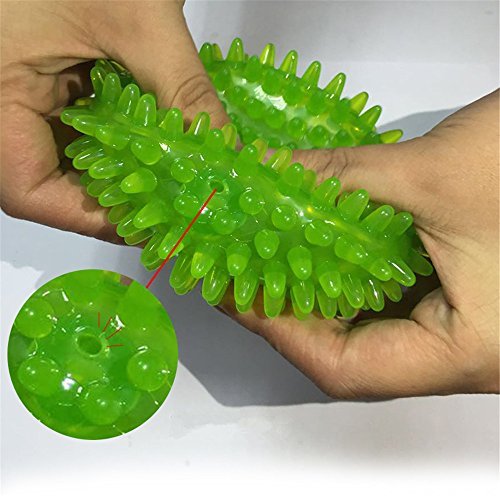 EEToys Hunde Ball Hundespielzeug Kauen Spielzeug Quietscher Ball Kauspielzeug Spiky Ball Massage Ball Zähne Reinigung Ungiftig - Image 3