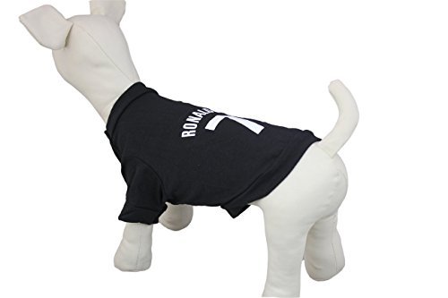 FastPet Dog Football Jersey Shirt Coat Pet Sports Series Clothes Puppy Clothing Black - Image 3