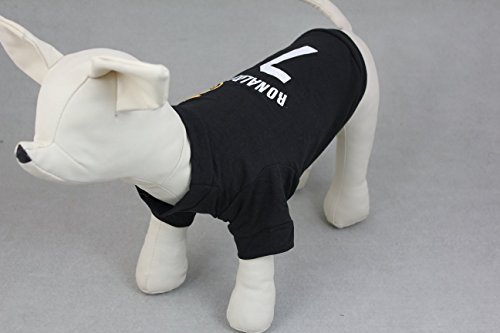 FastPet Dog Football Jersey Shirt Coat Pet Sports Series Clothes Puppy Clothing Black - Image 4