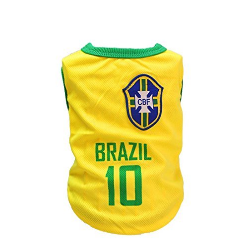 GabeFish Dog World Cup T Shirt Pets Football Jersey Sports Soccer National Team Vest Cat Summer Cool Clothes Apparel Brazil 3X-Large - Image 3