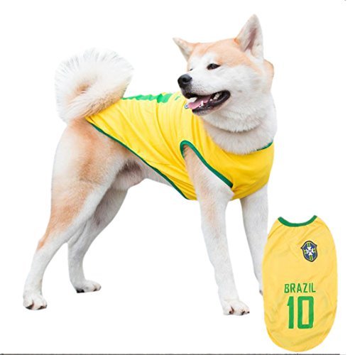 GabeFish Dog World Cup T Shirt Pets Football Jersey Sports Soccer National Team Vest Cat Summer Cool Clothes Apparel Brazil 3X-Large - Image 4