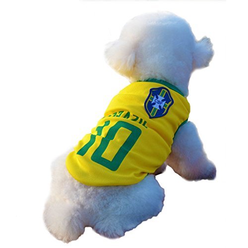 GabeFish Dog World Cup T Shirt Pets Football Jersey Sports Soccer National Team Vest Cat Summer Cool Clothes Apparel Brazil 3X-Large - Image 5