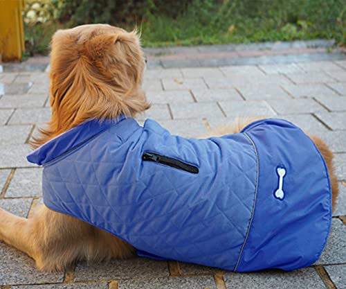 Geyecete dog coats waterproof with harness hole - Windproof Snowsuit puppy coats for small dogs Dog Clothes Outfit Vest Pets-Blue-L - Image 6