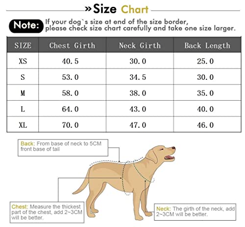 Morezi Dog costume, dog coats, dog snowsuit with safety reflective strip, cotton padded christmas harness for puppy small medium dogs - Orange - XL - Image 8