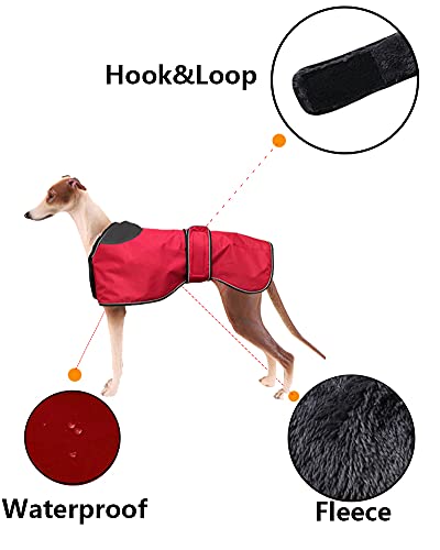 Morezi Waterproof Dog Jacket, Dog Winter Coat with Warm Fleece Lining, Outdoor Dog Apparel with Adjustable Bands For Medium, Large Dog - Image 4