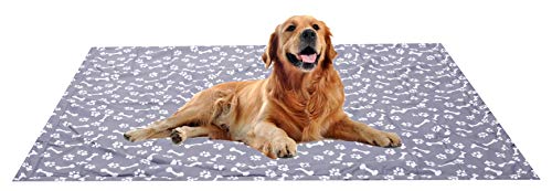 Morezi Waterproof pet blankets: water resistant dog blankets liner, washable, pet cushion warm pet sleep mat suitable for indoor and outdoor - Gray Bone - Image 5