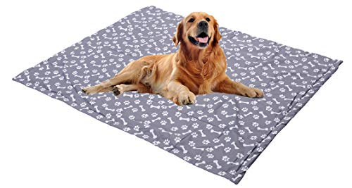 Morezi Waterproof pet blankets: water resistant dog blankets liner, washable, pet cushion warm pet sleep mat suitable for indoor and outdoor - Gray Bone - Image 7