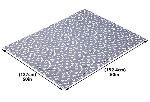 Morezi Waterproof pet blankets: water resistant dog blankets liner, washable, pet cushion warm pet sleep mat suitable for indoor and outdoor - Gray Bone - Image 8