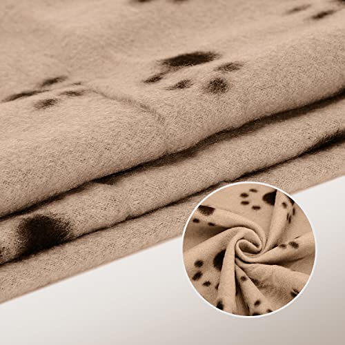 Nobleza - 6 x Dog Blanket Cat Cushion Puppy Kitten Sleep Pad Mat Pet Bed Cover Washable Warm Soft Fluffy Fleece Blankets Beige 75 * 75cm - Image 4
