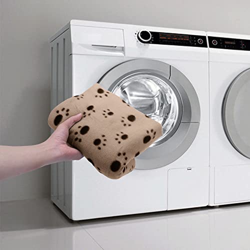 Nobleza - 6 x Dog Blanket Cat Cushion Puppy Kitten Sleep Pad Mat Pet Bed Cover Washable Warm Soft Fluffy Fleece Blankets Beige 75 * 75cm - Image 5