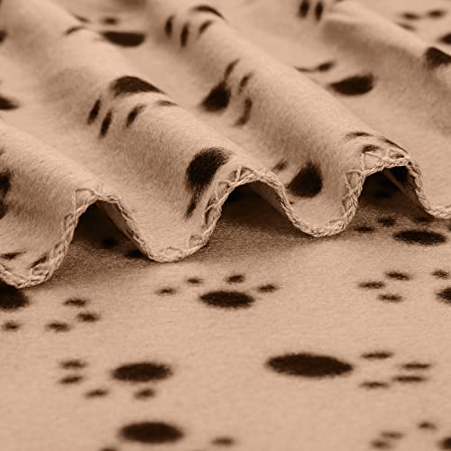 Nobleza - 6 x Dog Blanket Cat Cushion Puppy Kitten Sleep Pad Mat Pet Bed Cover Washable Warm Soft Fluffy Fleece Blankets Beige 75 * 75cm - Image 6